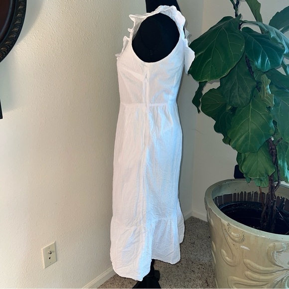 Vineyard Vines for Target Women’s White Seersucker Sleeveless Ruffle Sundress S - Picture 3 of 16